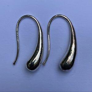Teardrop gold over sterling silver earrings